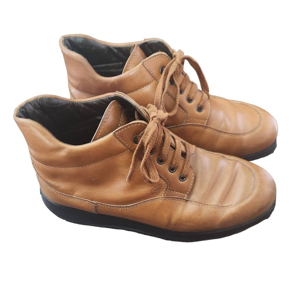 Hogan Italian leather ankle boots men's size 9 brown